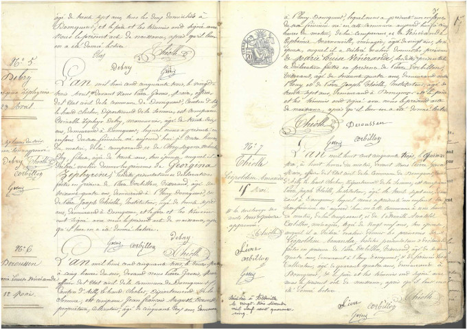 Domqueur : naissances (1853-1862)