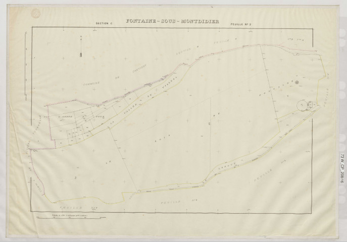Plan du cadastre rénové - Fontaine-sous-Montdidier : section C2