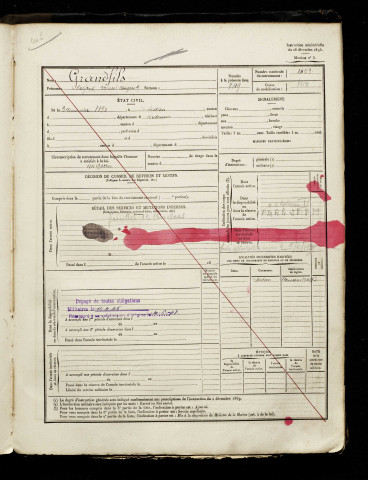Grandfils, Alfred Marcel Auguste, né le 03 novembre 1898 à Sedan (Ardennes), classe 1918, matricule n° 1453, Bureau de recrutement d'Amiens