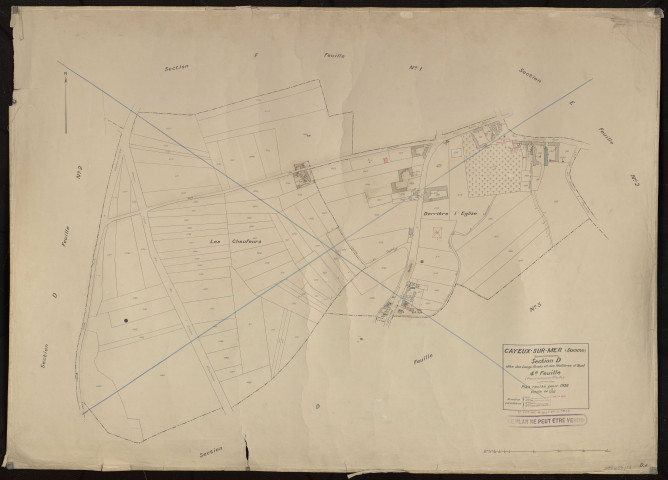 Plan du cadastre rénové - Cayeux-sur-Mer : section D4
