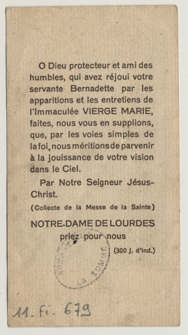 Sainte Bernadette de Lourdes