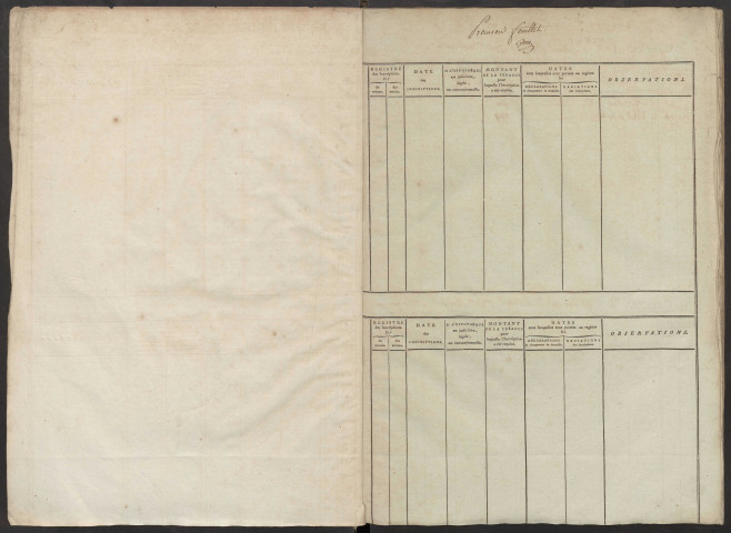 Répertoire des formalités hypothécaires, du 25 pluviôse an 13 au 1er thermidor an 13, volume n° 19 (Conservation des hypothèques de Doullens)