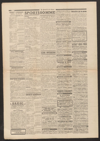 Le Progrès de la Somme, numéro 22822, 20 novembre 1942