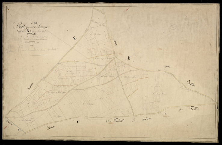Plan du cadastre napoléonien - Belloy-sur-Somme : Haut Ligny (Le), B2