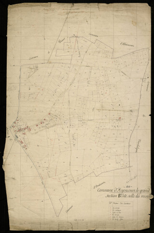 Plan du cadastre napoléonien - Hyencourt-le-Grand : Solle du Moulin (La), B