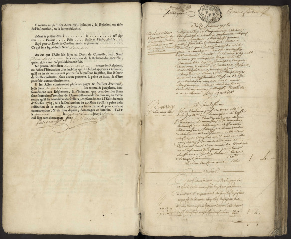 Centième denier du bureau d'Abbeville pour la période du 21 février 1756 au 31 mai 1757