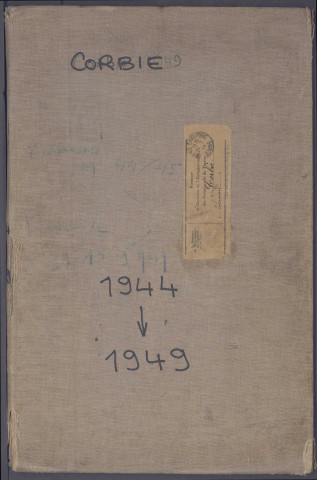 Table des successions et absences du bureau de Corbie