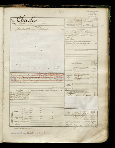 Charles, Marcel Paul, né le 25 août 1898 à Hazebrouck (Nord), classe 1918, matricule n° 1770, Bureau de recrutement d'Abbeville