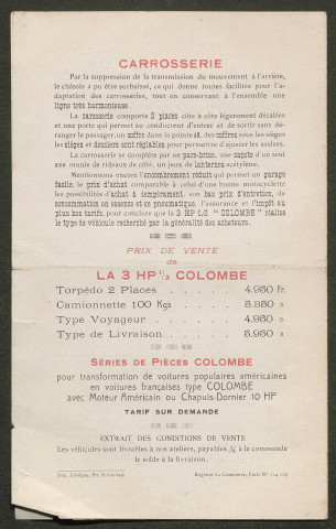 Publicités automobiles : Colombe