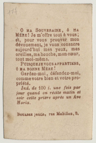 Que notre coeur soit le parterre embaumé où Jésus vienne cueillir la fleur de la charité. La Vierge et l'Enfant