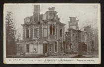 GUERRE 1914-1915. L'ECHELLE-ST-AURIN (SOMME). RUINES DU CHATEAU