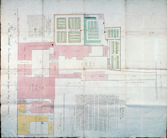 Plan général des batiments cours et jardins du logis du roy a Amiens