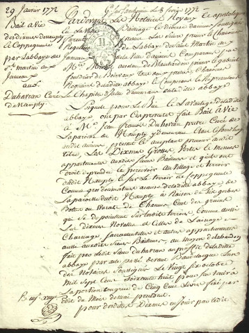 Etude de Me Nicolas Beaudelocque à Amiens (étude n°16). Minutes de l'année 1772
