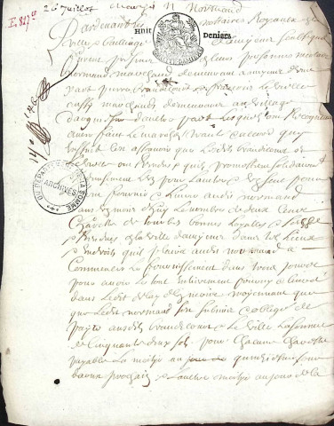 Etude de Me Pierre Trencart à Amiens (étude n°7). Minutes de l'année 1681