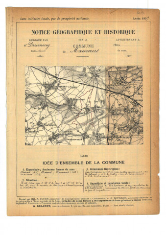 Maucourt : notice historique et géographique sur la commune