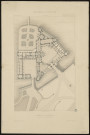 Encyclopédie d'architecture. Chatelet XVIe siècle. Château XIXe siècle. Achitecture. Pl. 933-934. Château de Chantilly, plan du 1er étage
