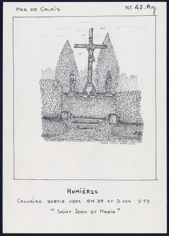 Humières (Pas-de-Calais) : calvaire - (Reproduction interdite sans autorisation - © Claude Piette)