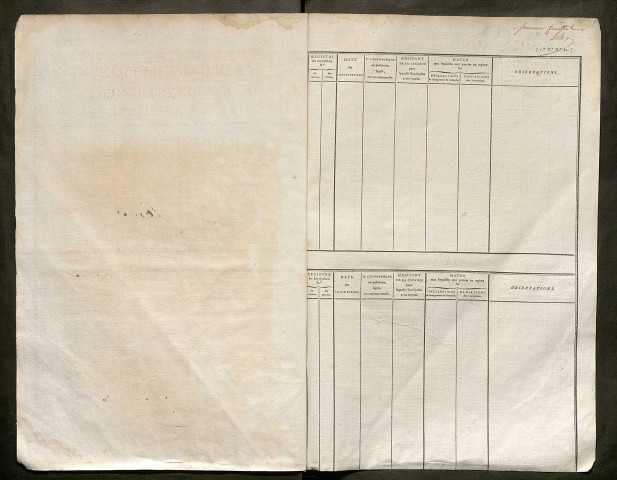 Répertoire des formalités hypothécaires, du 14/12/1820 au 12/05/1821, registre n° 089 (Péronne)