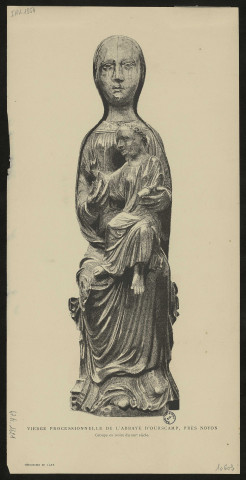 Vierge processionnelle de l'abbaye d'Ourscamp, près Noyon. Groupe en ivoire du XIIIe siècle