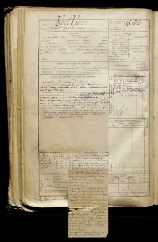 Vullien, Hippolyte Robert Pierre, né le 09 août 1890 à Épinal (Vosges), classe 1910, matricule n° 656, Bureau de recrutement d'Abbeville