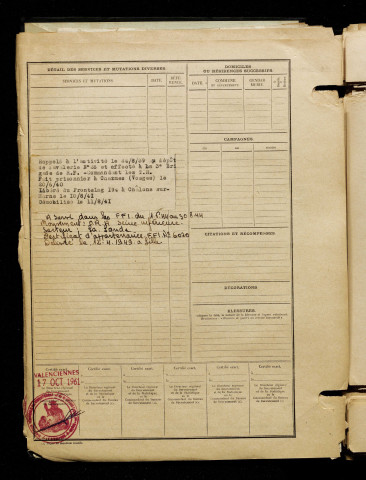 Corbillon, Marcel Lucien Théophile, né le 28 février 1890 à Amiens (Somme), classe 1910, matricule n° 757, Bureau de recrutement d'Amiens