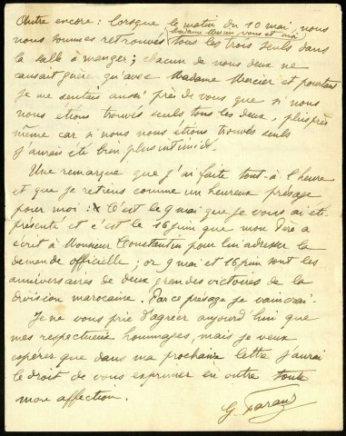 Correspondance de Gaston Faraud adressée à Alice Patriarche et à ses proches durant la Grande Guerre : les fiançailles, le mariage, la passion militaire, l'annonce du bébé, l'espoir