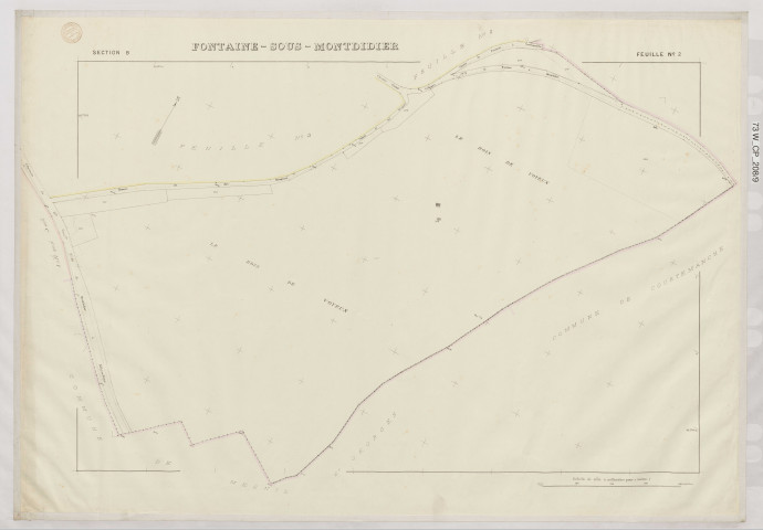 Plan du cadastre rénové - Fontaine-sous-Montdidier : section B2