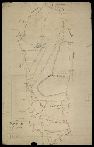 Plan du cadastre napoléonien - Vadencourt : tableau d'assemblage