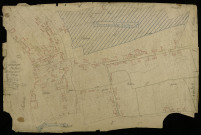 Plan du cadastre napoléonien - Ercheu : Village (Le), sections D1, E1 et F1 développées