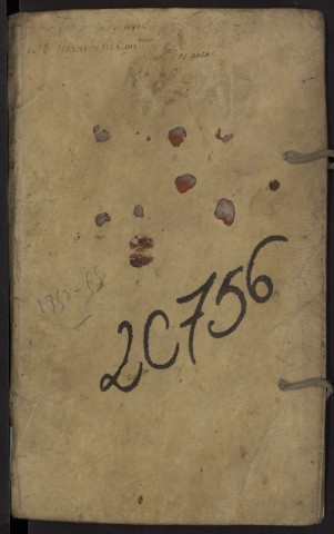 Contrôle des actes du bureau d'Andainville pour la période du 20 novembre 1753 au 3 août 1755