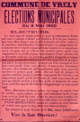 Commune de Vrely : Elections municipales du 6 mai 1900 [...]. Vive la liste ouvrière !