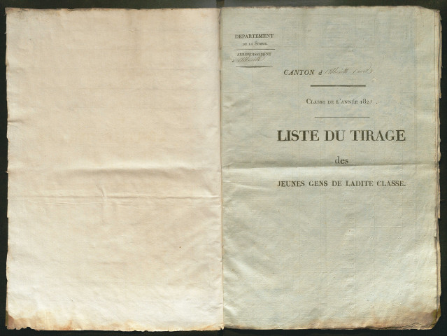 Tirage au sort (arrondissement d'Abbeville) de l'année 1828