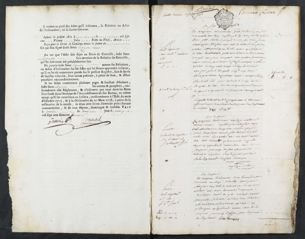 Centième denier du bureau de Conty pour la période du 6 juin 1763 au 31 décembre 1764