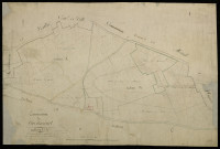 Plan du cadastre napoléonien - Curchy (Dreslincourt) : Motte de Sachy (La) ; Bois des Meurdris (Le), A et B