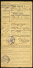Sauf-conduit n°10529 valable pour un voyage du 22 septembre au 22 octobre 1918 d'Abbeville à Paris pour Mme Yvonne Tacquet, née le 5 novembre 1875