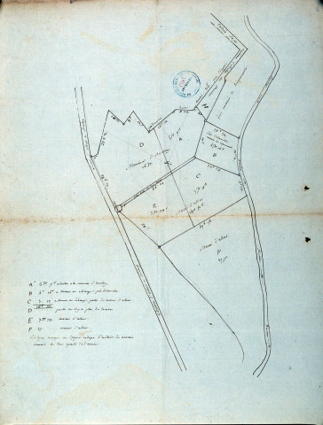 Plan d'arpentage des marais et tourbages d'Albert et Aveluy