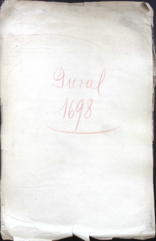 Etude de Me Jean Duval à Amiens (étude n°8). Minutes de l'année 1698