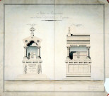Monument funéraire de la famille Galland : dessin de l'architecte Paul Delefortrie