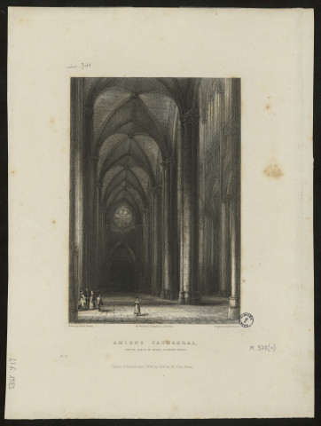 Amiens cathédrale. South aisle of nave, looking west