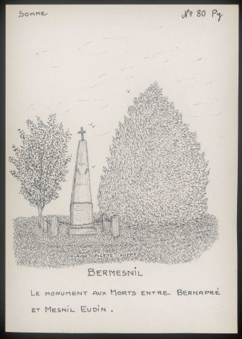Bermesnil : monument aux morts - (Reproduction interdite sans autorisation - © Claude Piette)