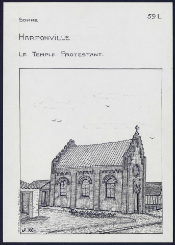 Harponville : le temple protestant - (Reproduction interdite sans autorisation - © Claude Piette)