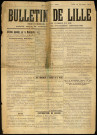 BULLETIN DE LILLE, organe de presse bi-hebdomadaire paraissant le dimanche et le jeudi, publié sous le contrôle de l'autorité allemande