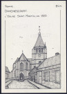 Davenescourt : église Saint-Martin en 1929 - (Reproduction interdite sans autorisation - © Claude Piette)