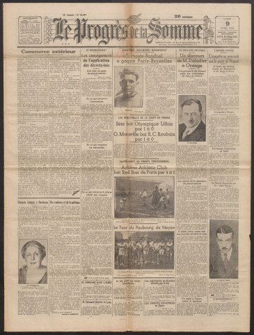 Le Progrès de la Somme, numéro 19937, 9 avril 1934