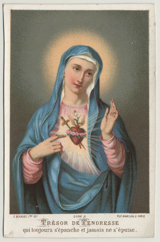 Trésor de tendresse qui toujours s'épanche et jamais ne s'épuise. Le Coeur immaculée de Marie