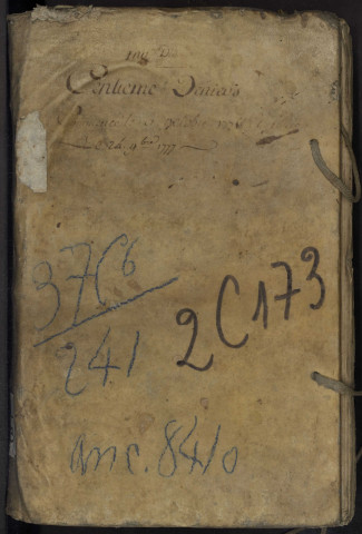 Centième denier du bureau d'Abbeville pour la période du 5 octobre 1775 au 24 novembre 1777