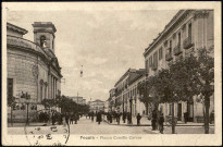 Carte postale intitulée "Foggia. Piazza Camillo Cavour" (Foggia. Place Camillo Cavour). Correspondance de Raymond Paillart à son fils Louis
