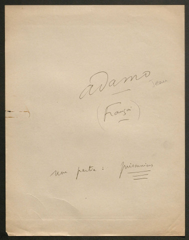 Témoignage de Adamo, Jean Marie (Président des Anciens poilus d'Afrique du Nord) et correspondance avec Jacques Péricard