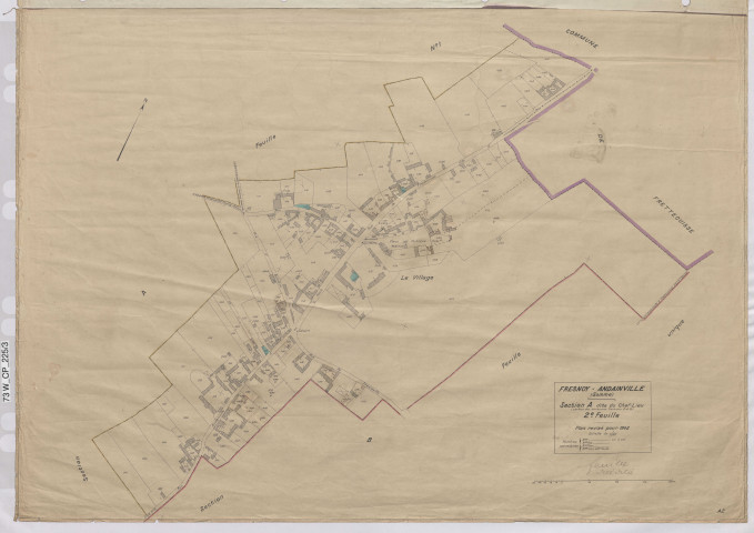 Plan du cadastre rénové - Fresnoy-Andainville : section A2