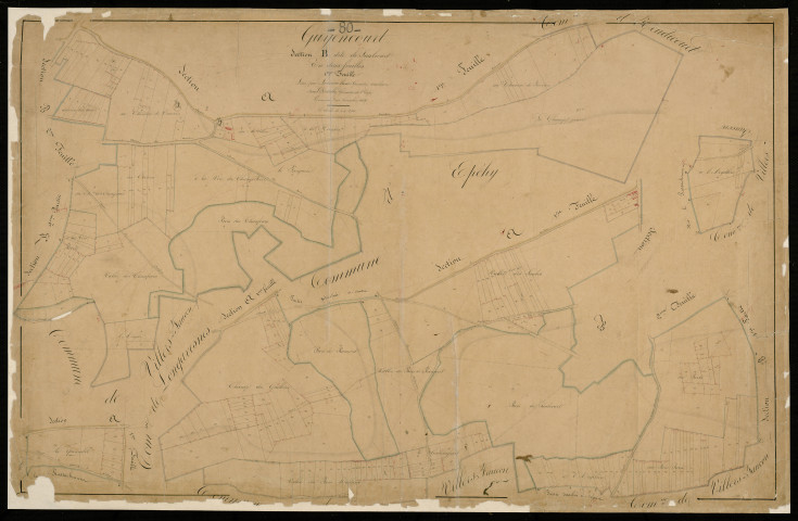 Plan du cadastre napoléonien - Guyencourt-Saulcourt (Guyencourt) : Saulcourt, B1